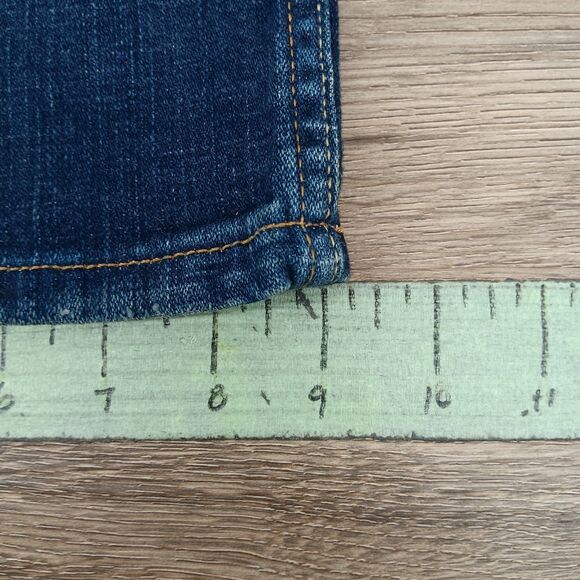 Levis 524 Too Superlow Jeans Women Size 9M Juniors Blue Dark Demim Boot Cut - Picture 11 of 11